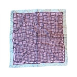 Paul Fredrick Purple and White Patterned Scarf